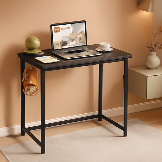 31.5 Inch Folding Computer Desk Black Space Saving