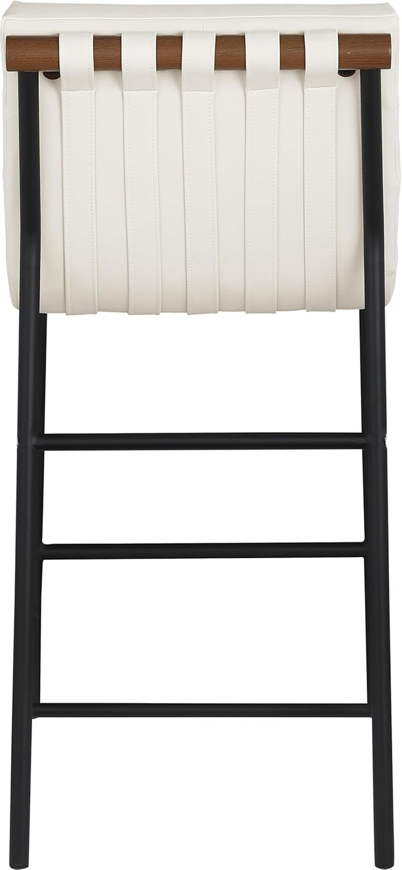 Burke 813Cream Contemporary Counter Stool Cream Matte Black Frame
