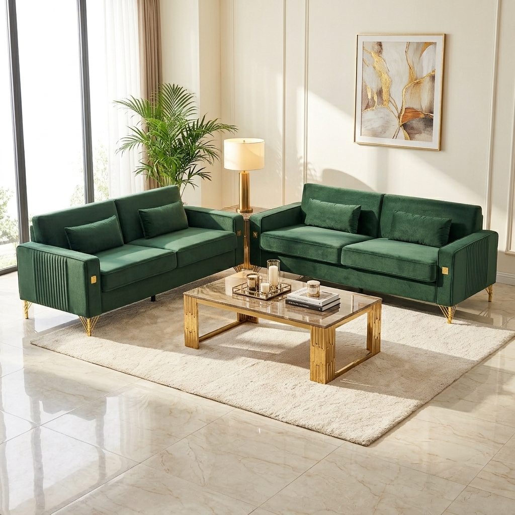 FX-P18-RG2-2PCS Sofa Emerald