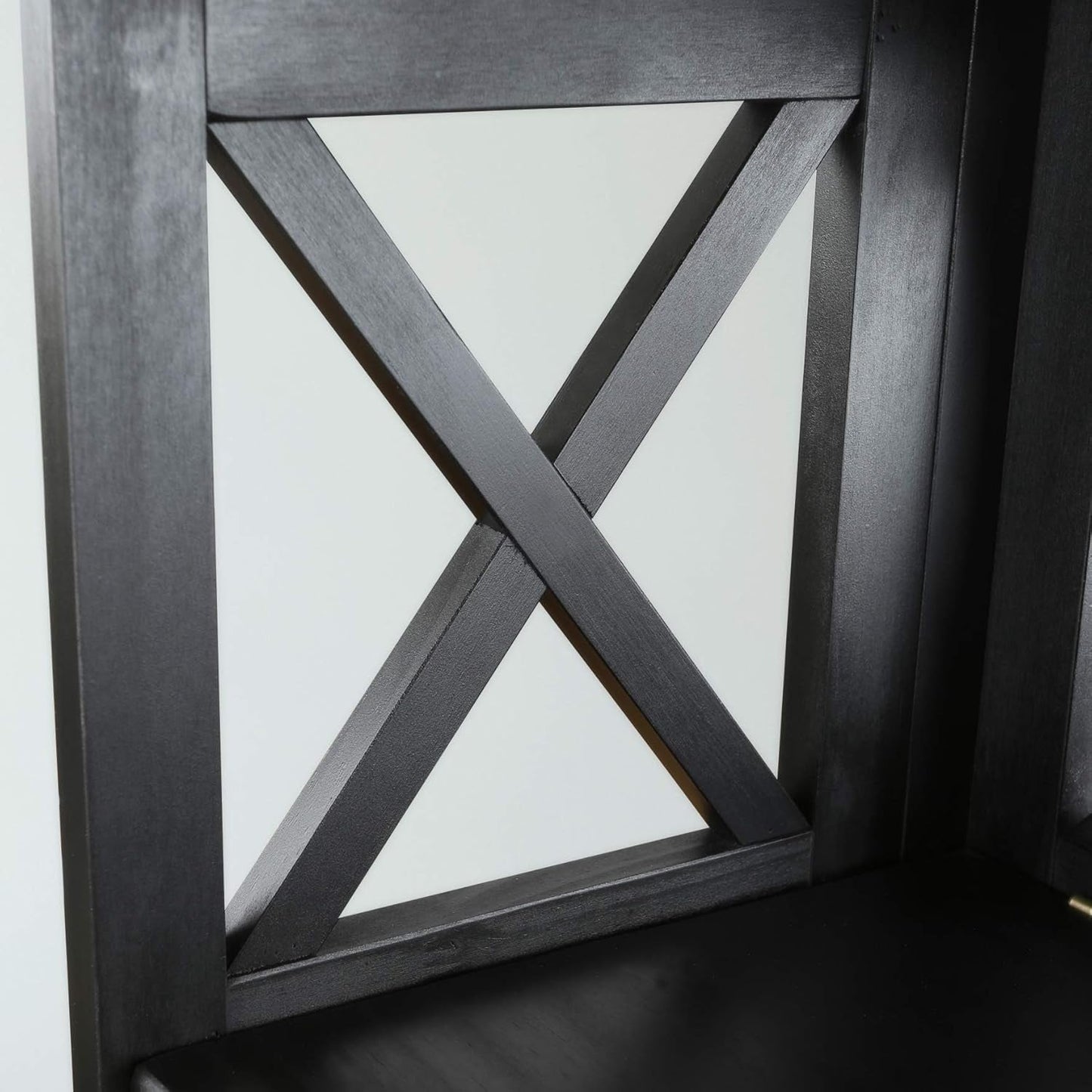 Montego 3 Shelf Bookcase Black Solid Wood Construction