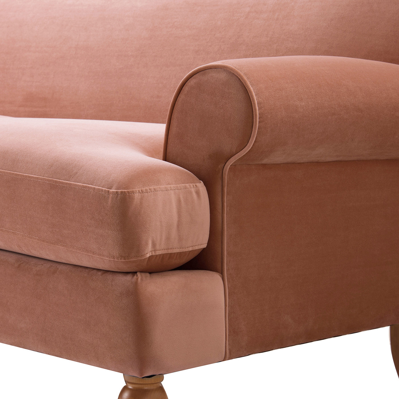 Alana Lawson Three-Cushion Tightback Sofa, Peach