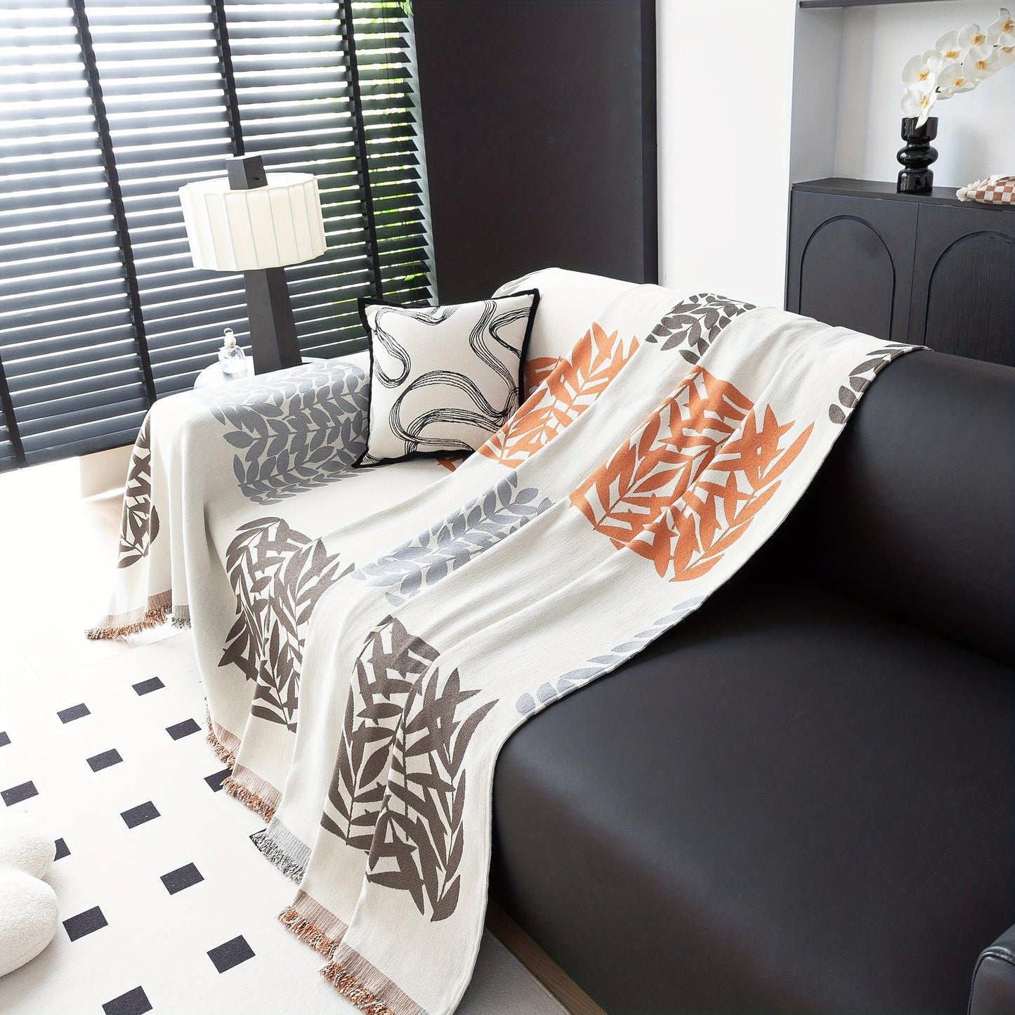 Boho Style Sofa Throw Covers with Tassel Embellishment | All-Season