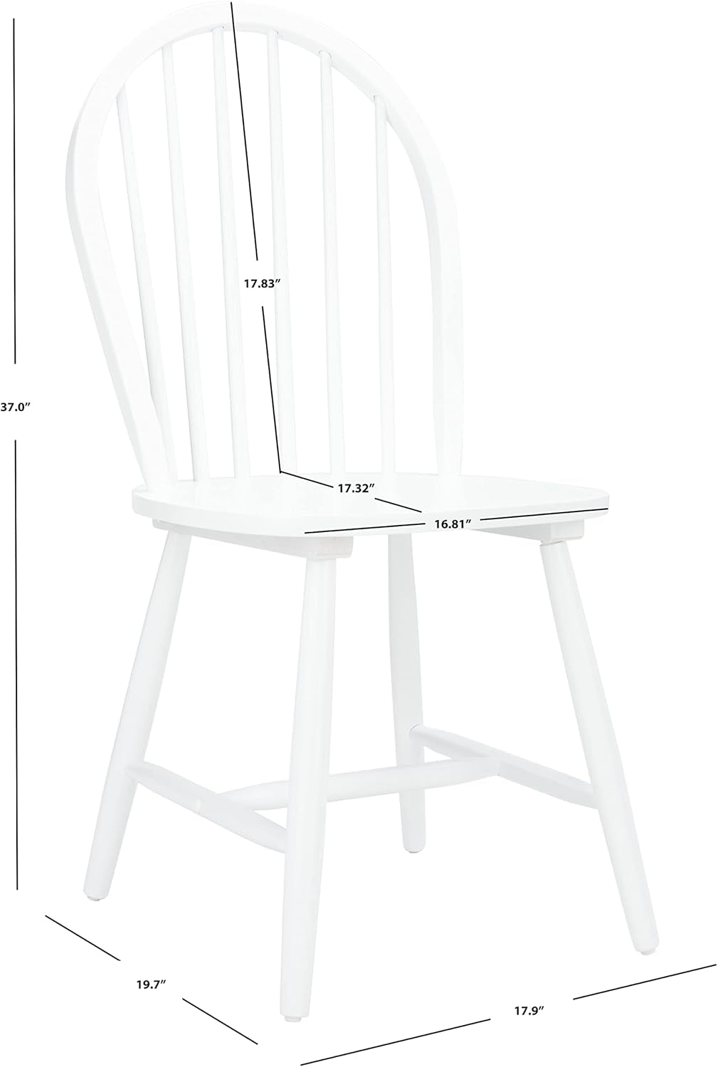 Dining Chairs 18 Inch Spindle Back Set Of Two Farmhouse