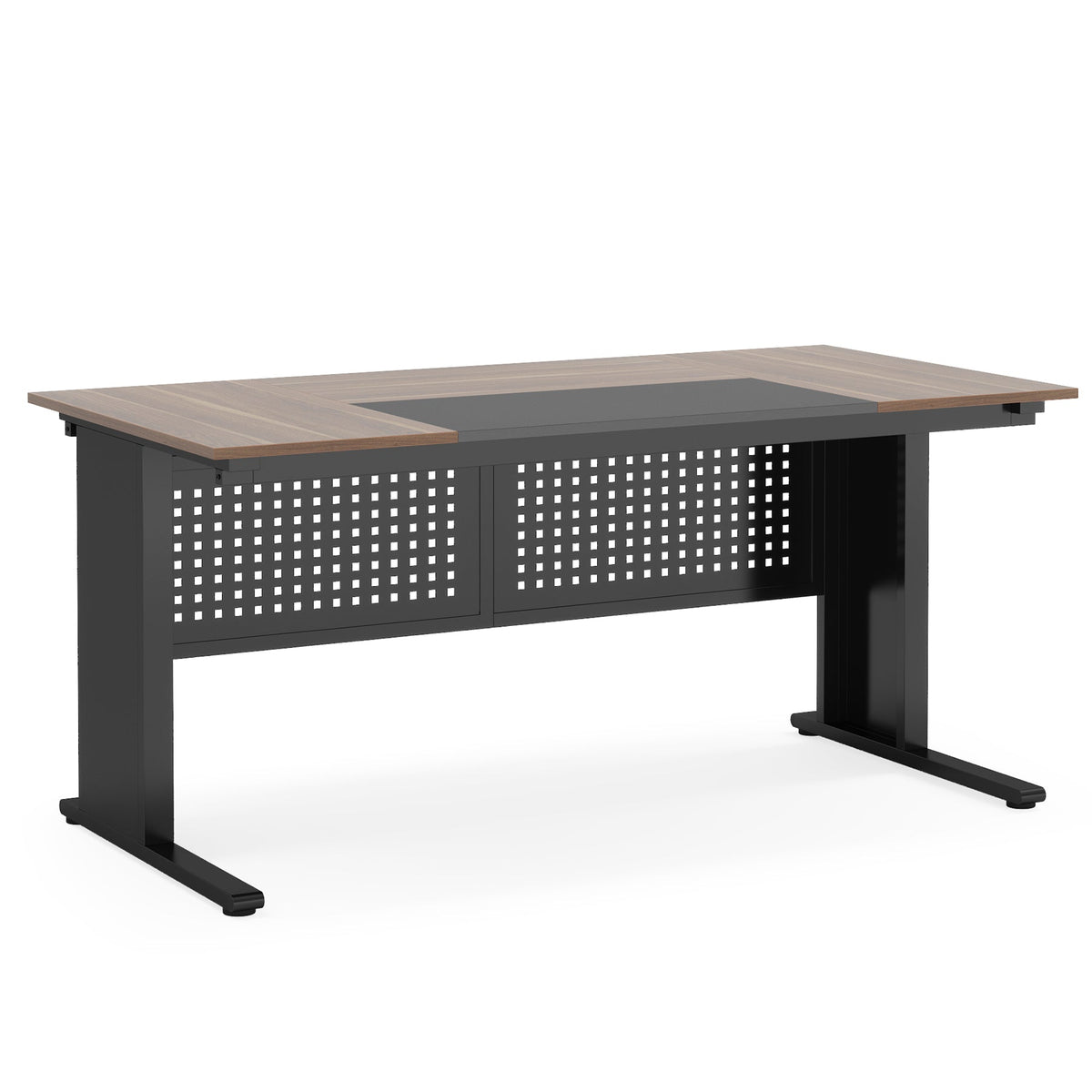 63" L-Shaped Executive Desk with File Cabinet