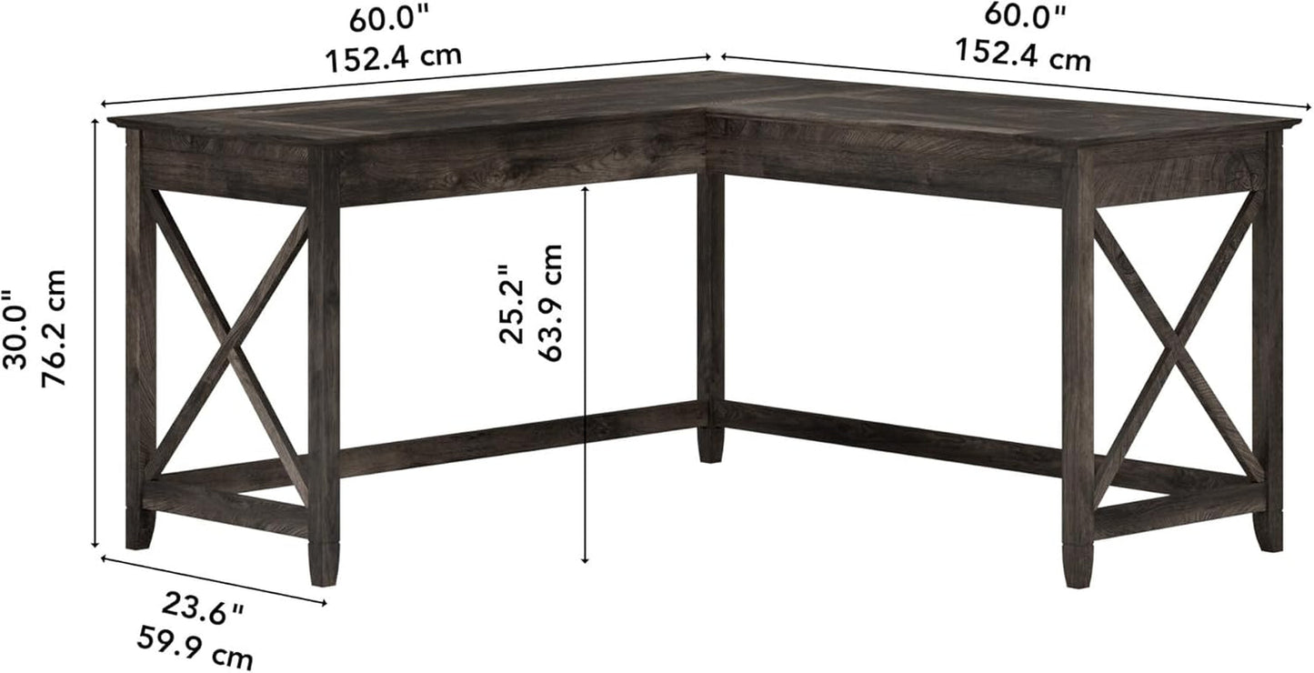60 Inch L Shaped Desk Modern Farmhouse Home Office