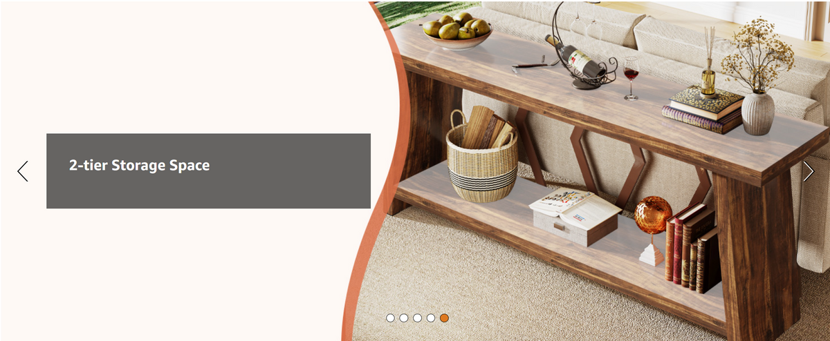70.9" Extra Long Farmhouse Console Table