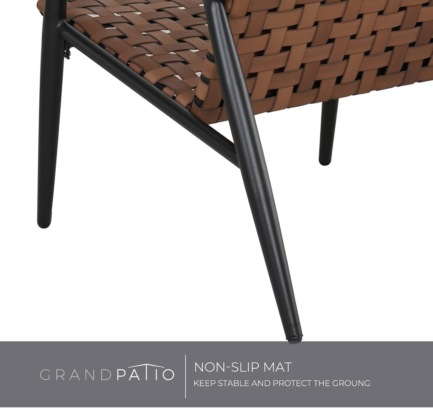 Vintage Brown Wicker Outdoor Furniture Set for Patio
