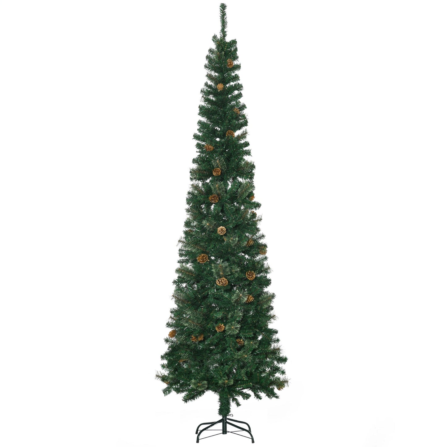 HOMCOM 7.5 Foot Pencil Christmas Tree
