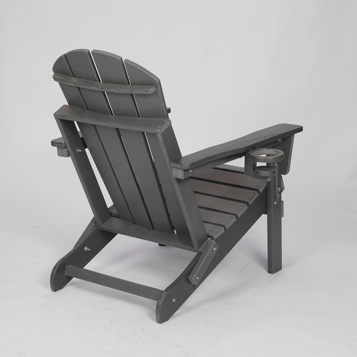 HDPE Folding Adirondack Chair with Dual Cup Holder
