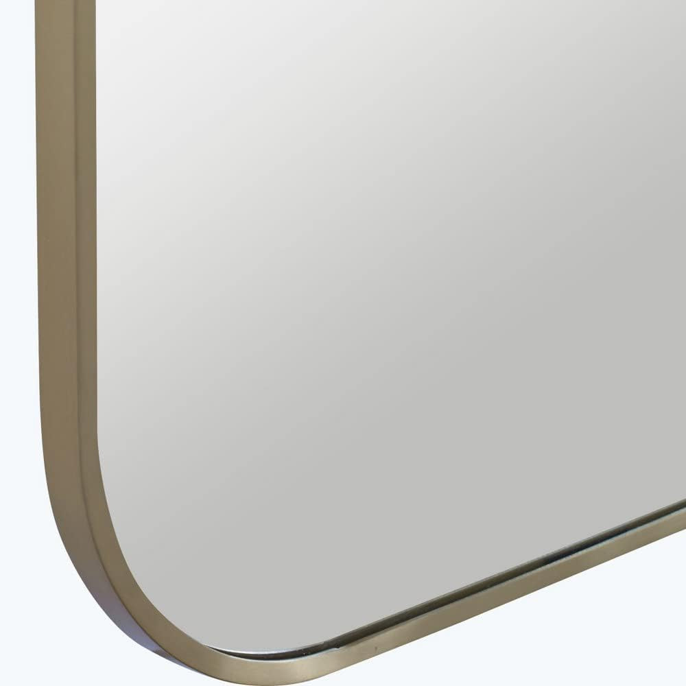 Taft 41 Inch Antique Brass Wall Mirror For Living Room