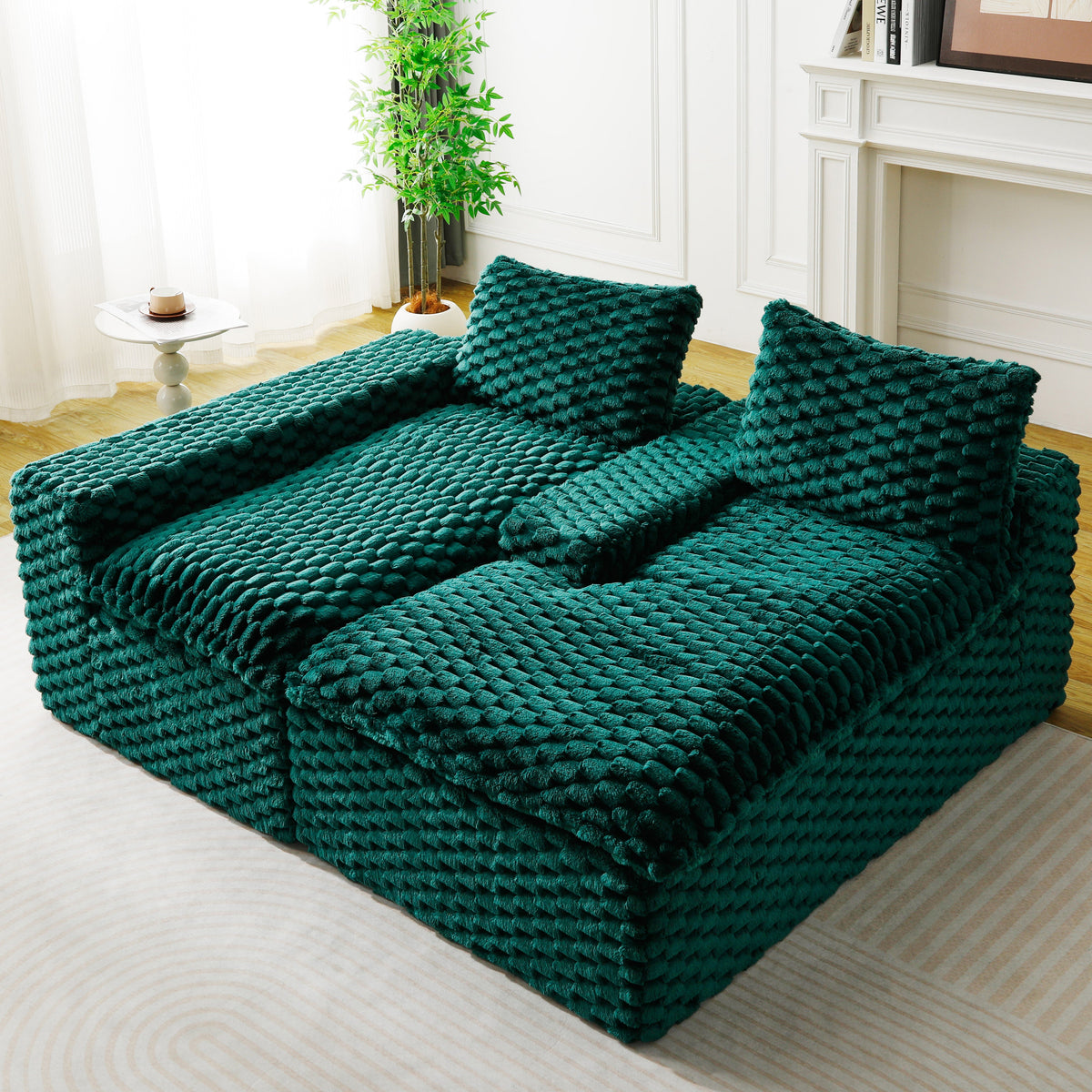 Green Turtle Velvet Versatile Sofa