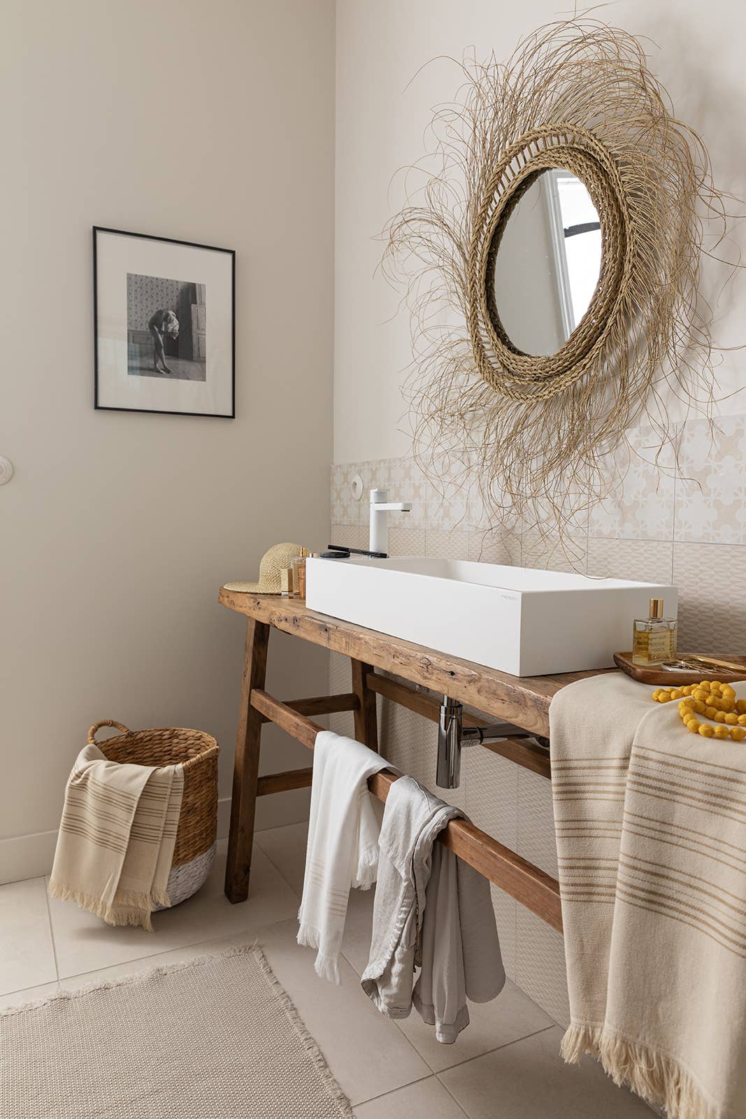 Eri  Linen Bath Rug (21" x 43")