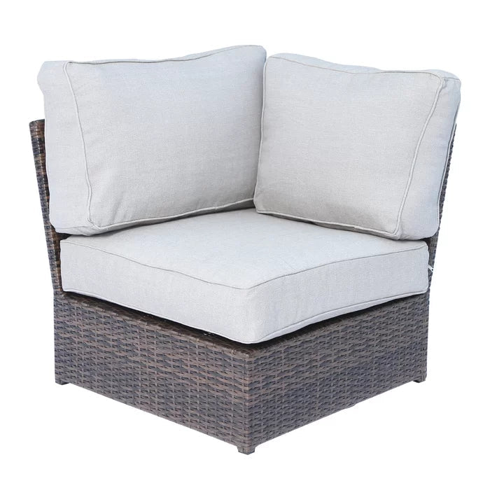 Shick Fully Assembled Corner Wedge Patio Chair with Cushions