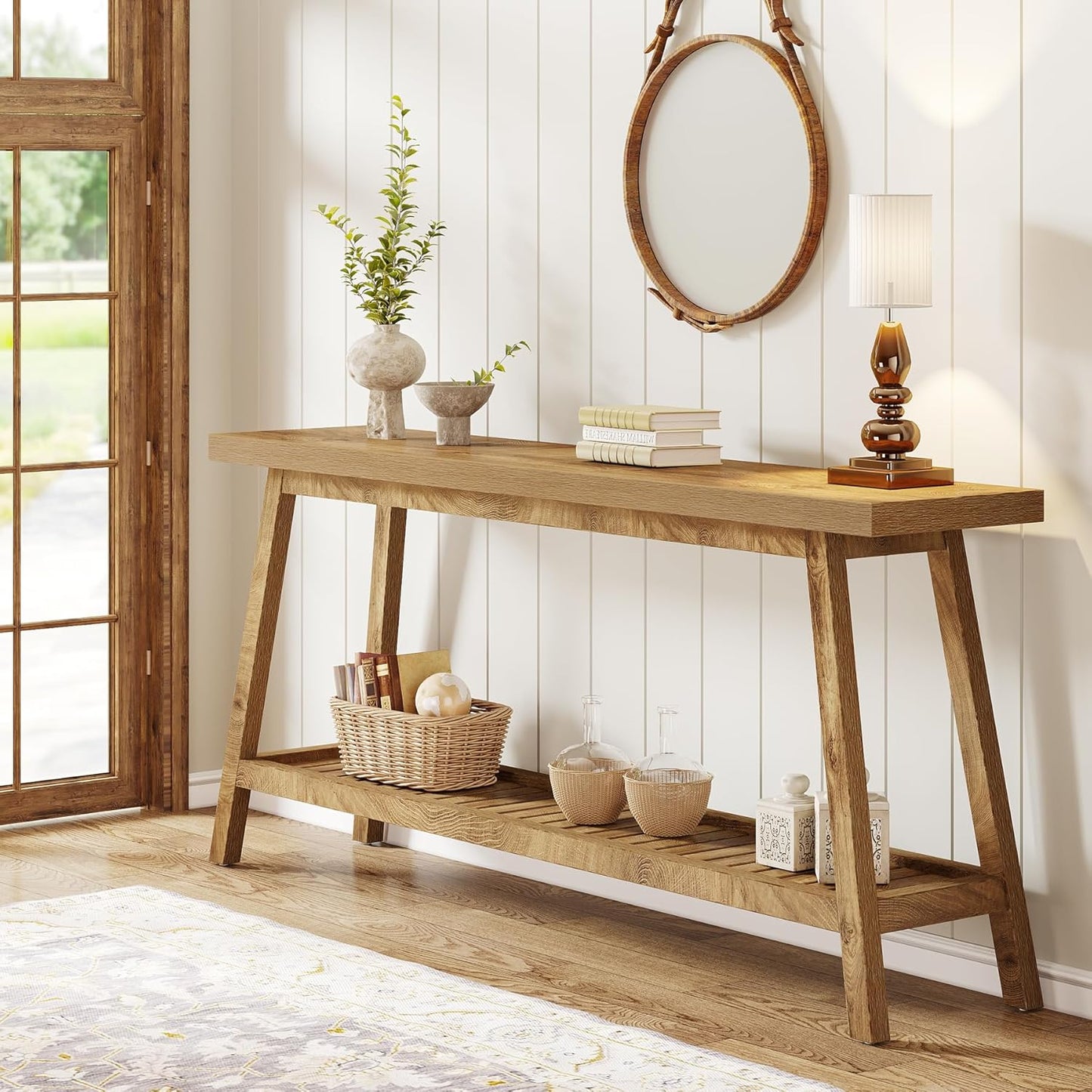 70.9 Inches Extra Long Farmhouse Console Table