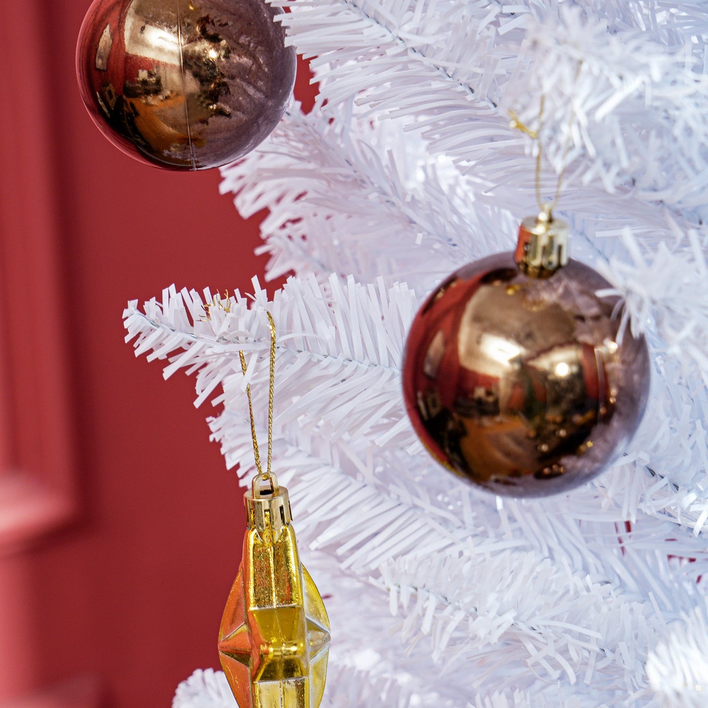 8ft Pencil Artificial Christmas Tree with Realistic Branches