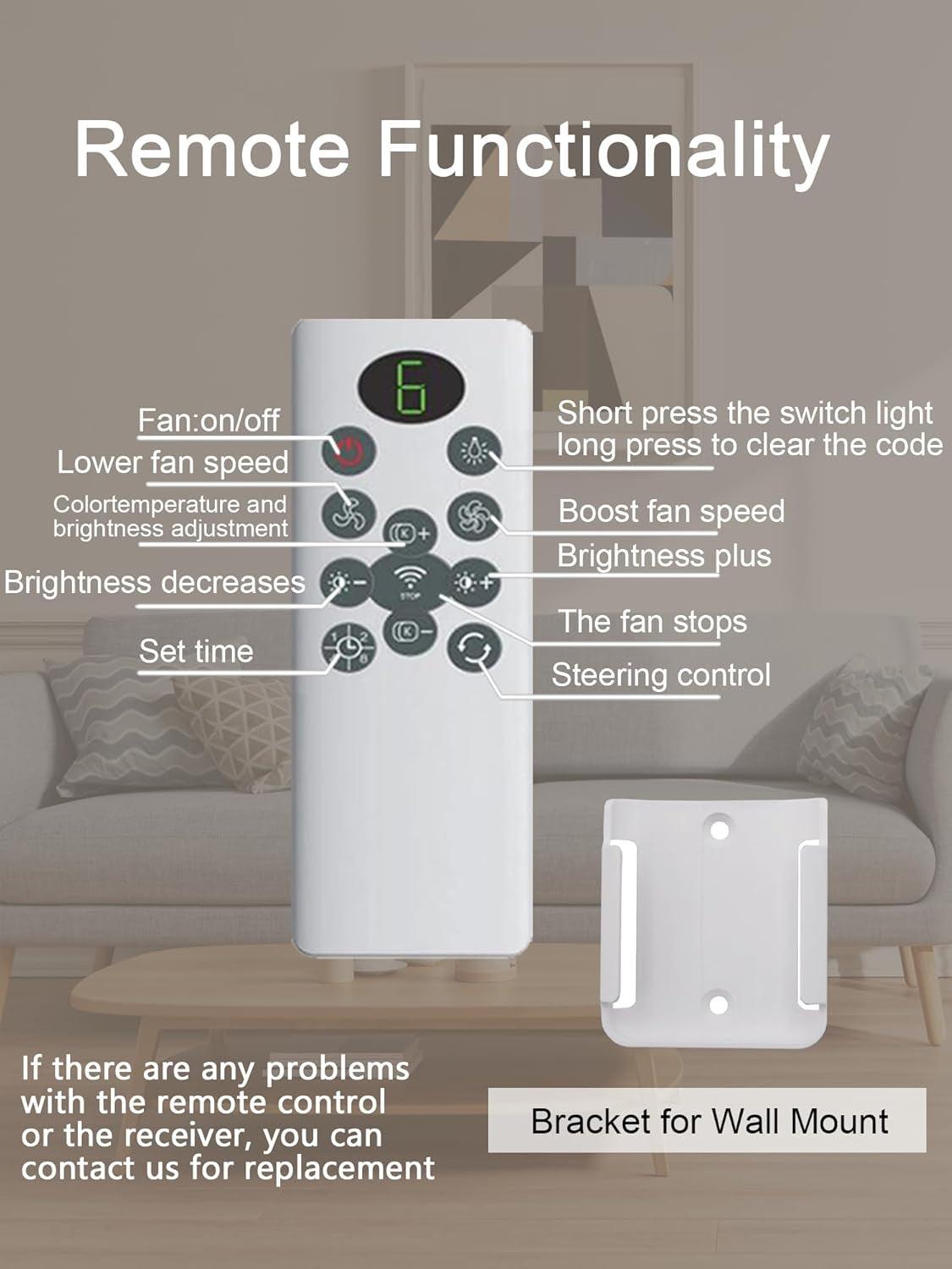 52 Inch Flush Mount Ceiling Fan Remote App Control