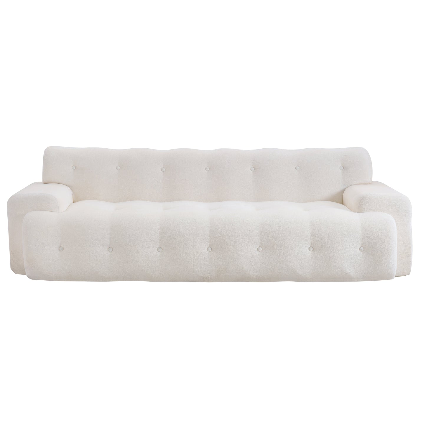 88 In. Cloud 3 Seater Chenille Sofa with Button Tufted Design