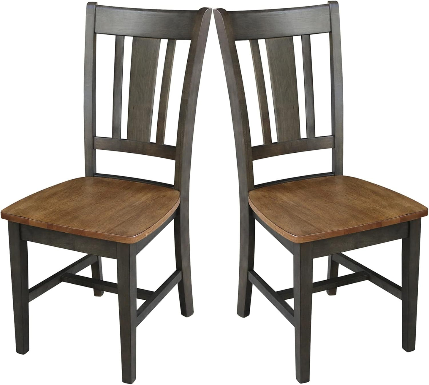 International Concepts Splatback Dining Chair Hickory Washed Coal