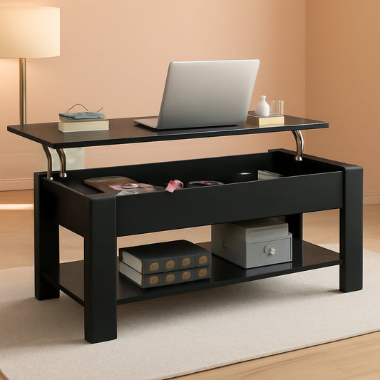 Lift Top Coffee Table With Hidden Compartment 47.5 Inch