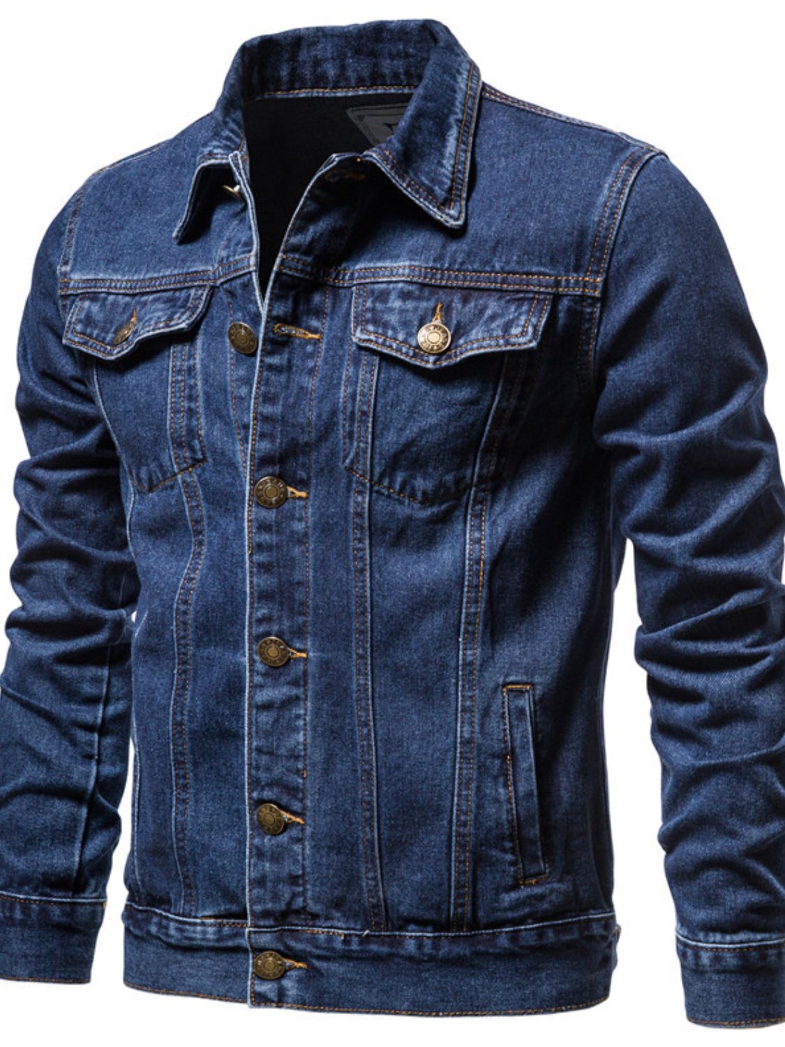 Button Down Long Sleeve Denim Jacket