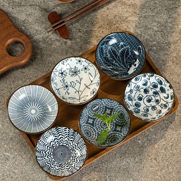 6-Piece Ceramic Snack Plates – Multipurpose, Dishwasher & Freezer Safe