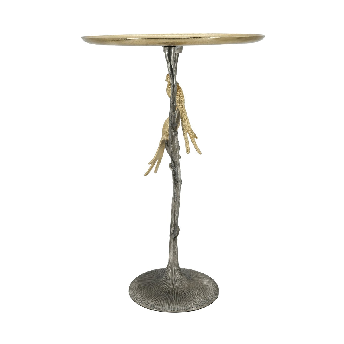 24-inch Metal Dual Bird Side Table