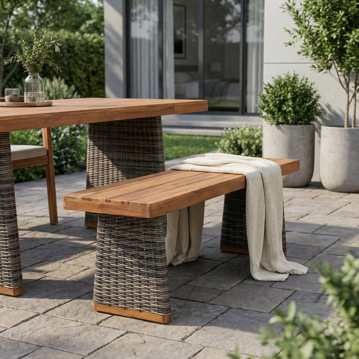 Outdoor Acacia Wood Bench