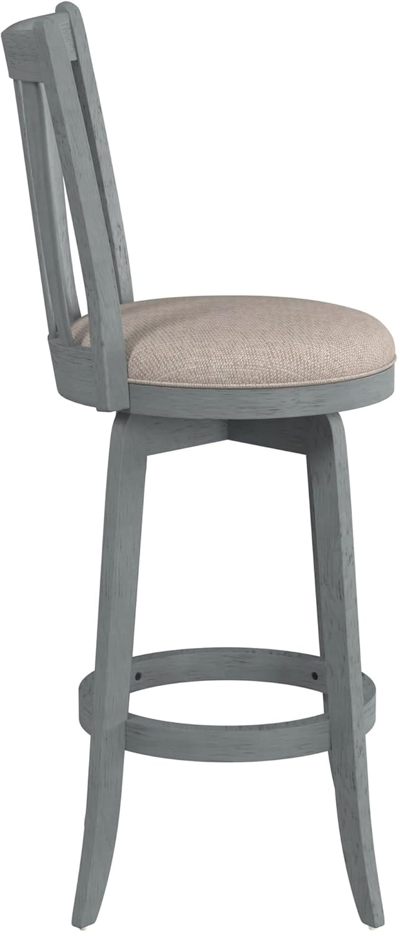 Bar Height Swivel Stool 30 Inch Blue Wire Brush Finish
