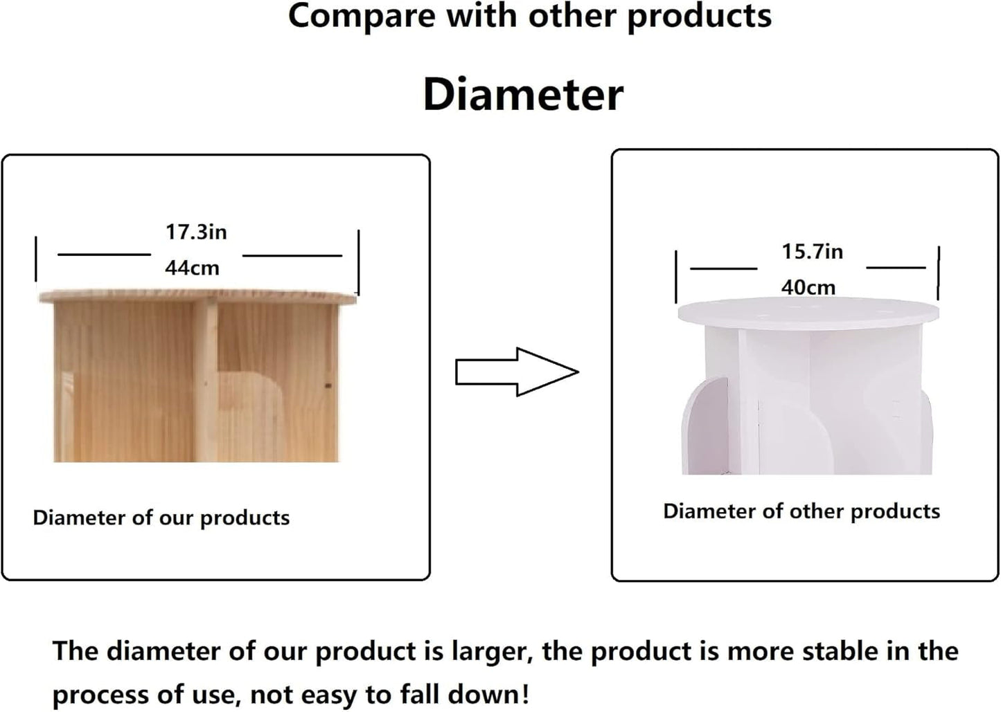 Rotating Bookshelf 360 Display 4 Tier Bookcase Solid Wood