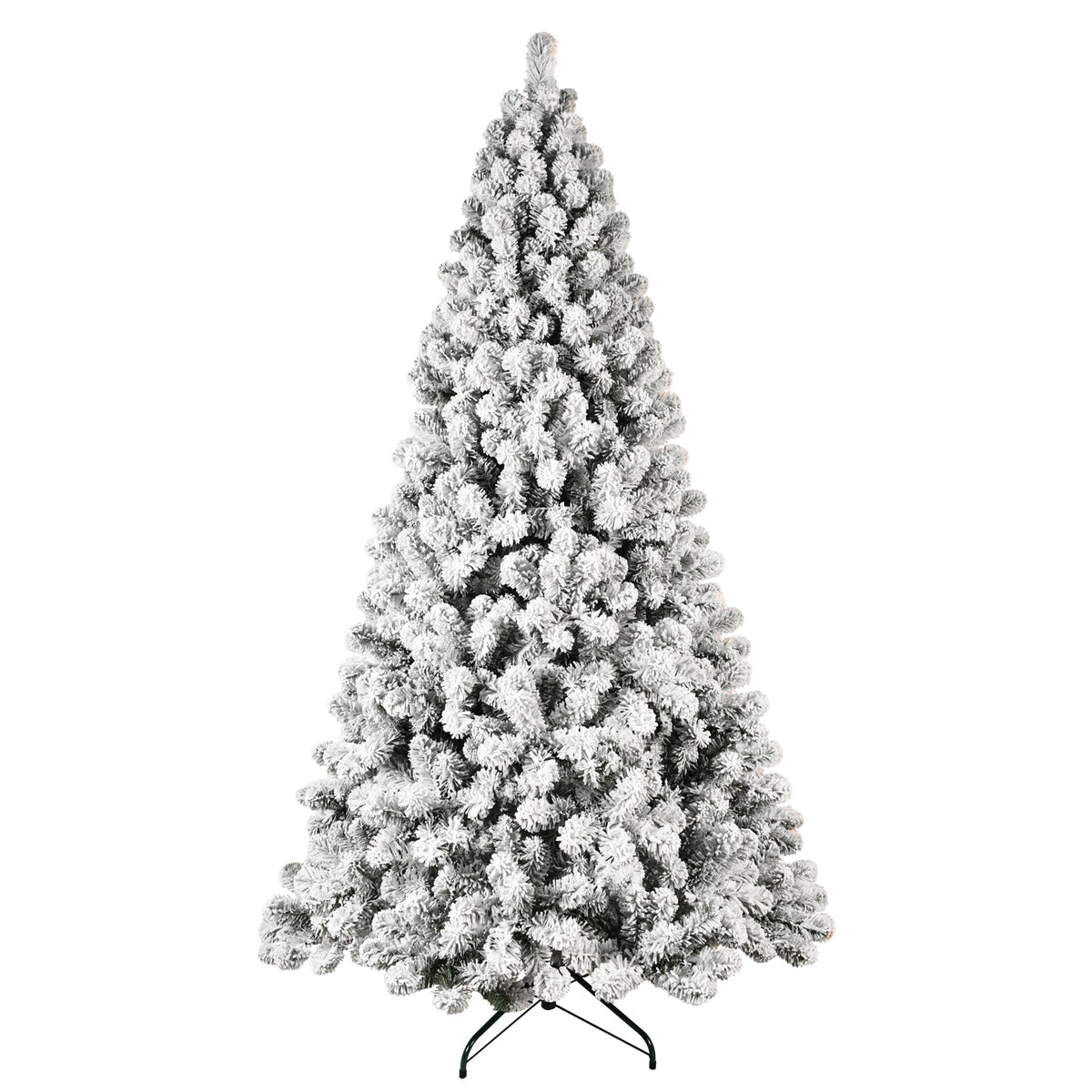 6ft Flocked Pre-Lit Christmas Tree with 300 UL Warm Lights
