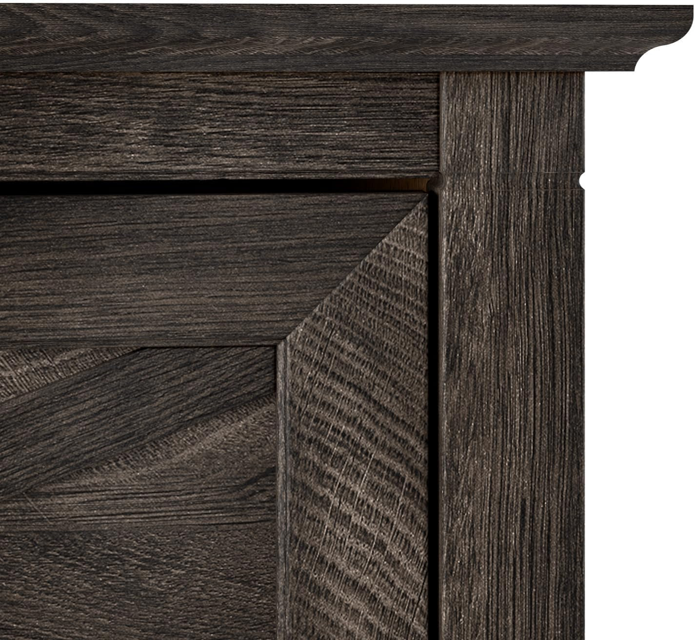 Key West 2 Drawer Lateral File Cabinet Dark Gray Hickory