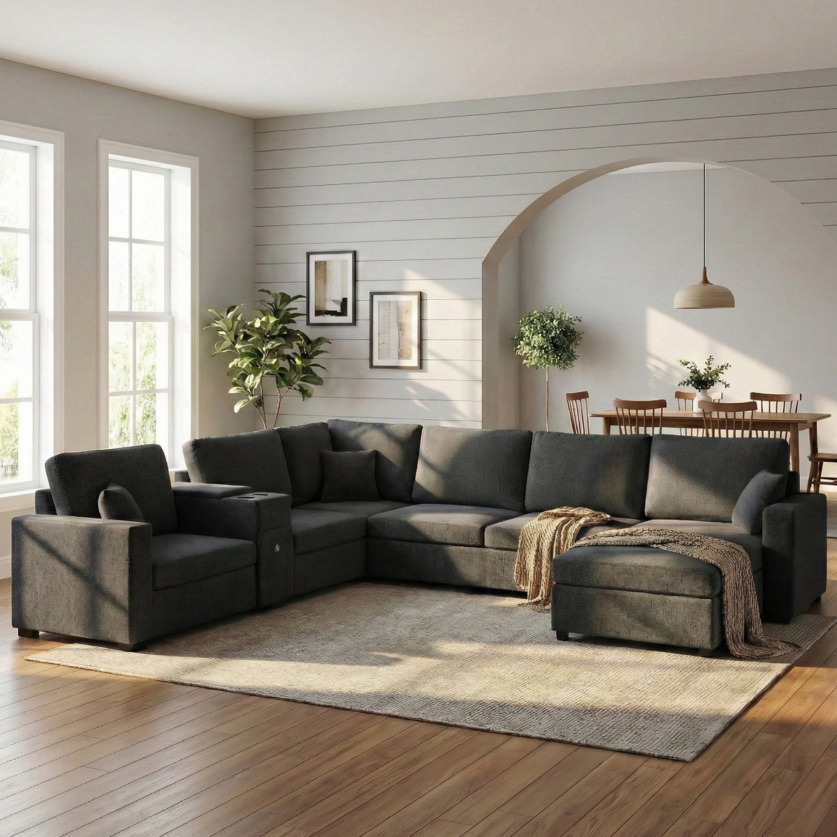 5-Seat Modular Sectional Sofa Couch