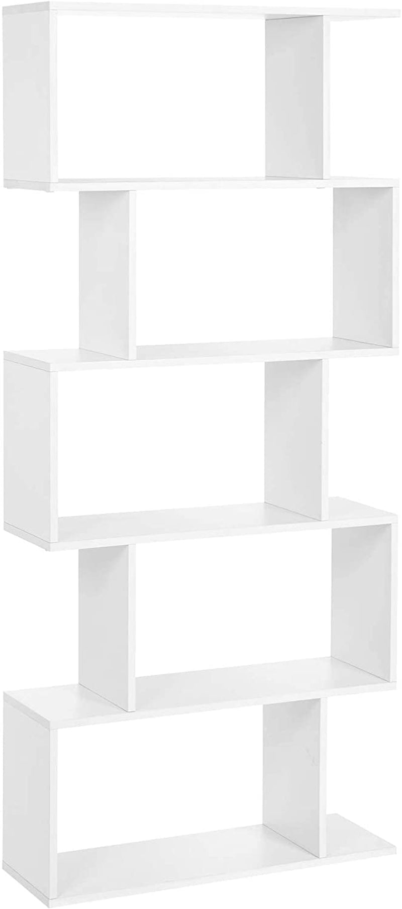 Tree Shaped Bookcase Freestanding White 13 Shelves Storage