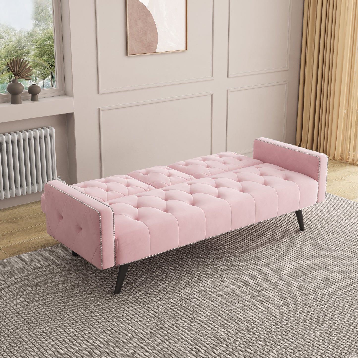 1730 Sofa Bed with Armrest and Two Cup Holders