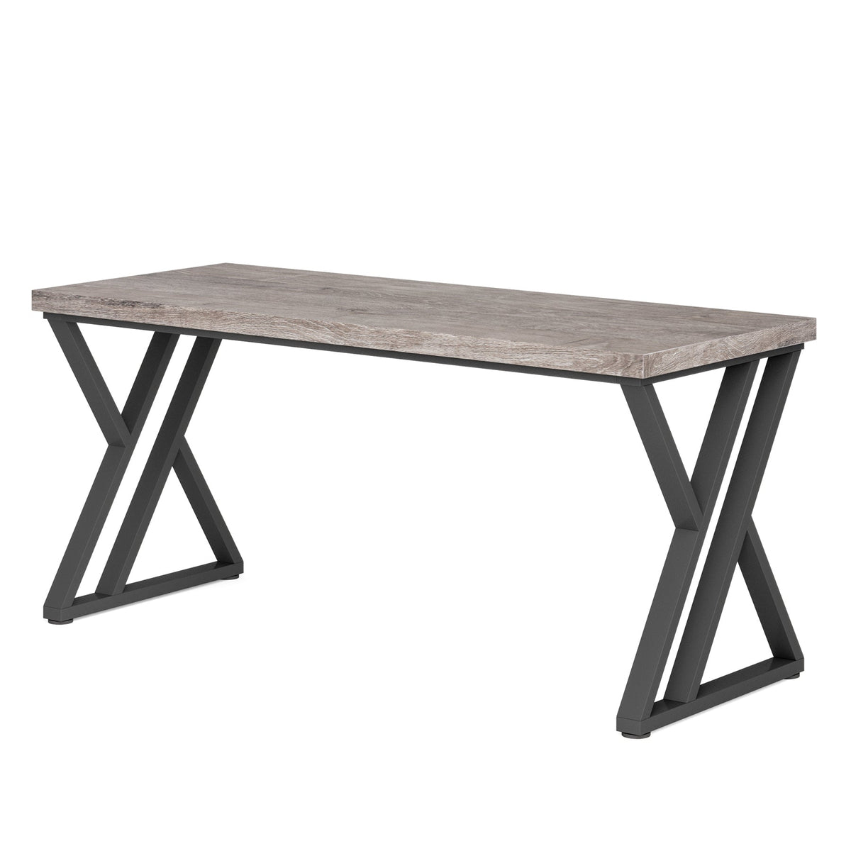 55” Modern Writing Desk with Z-Shaped Metal Legs