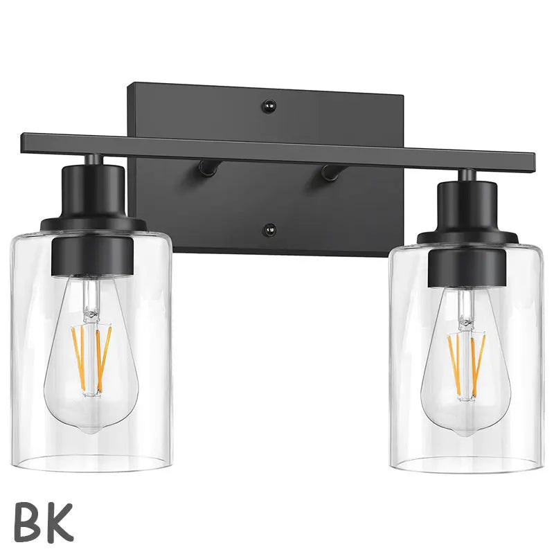 Vintage Black Metal Bathroom Wall Light - Modern E26 Wall Sconce for Indoor Aisle, Hallway, Living Room, and Bedroom
