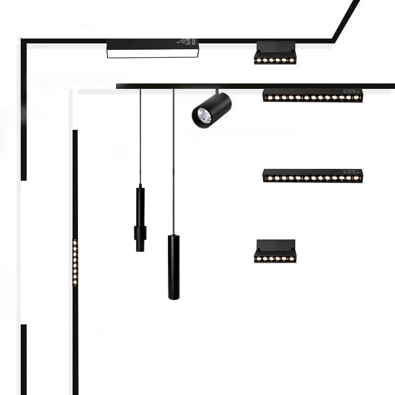 New Magnetic Track Light - Dimmable with Remote Control and 48V LED Ceiling Lamp