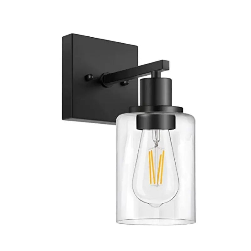 Vintage Black Metal Bathroom Wall Light - Modern E26 Wall Sconce for Indoor Aisle, Hallway, Living Room, and Bedroom