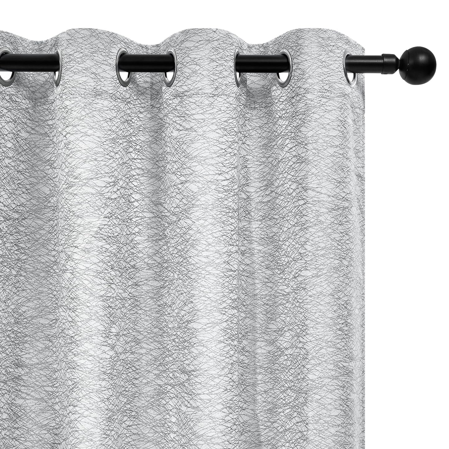 Pink Jacquard Blackout Curtains, 52x63 Inch