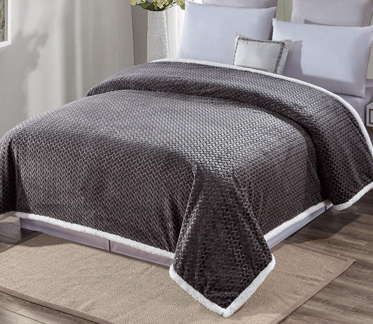 Decor&More Home Essentials Braided Sherpa Blanket