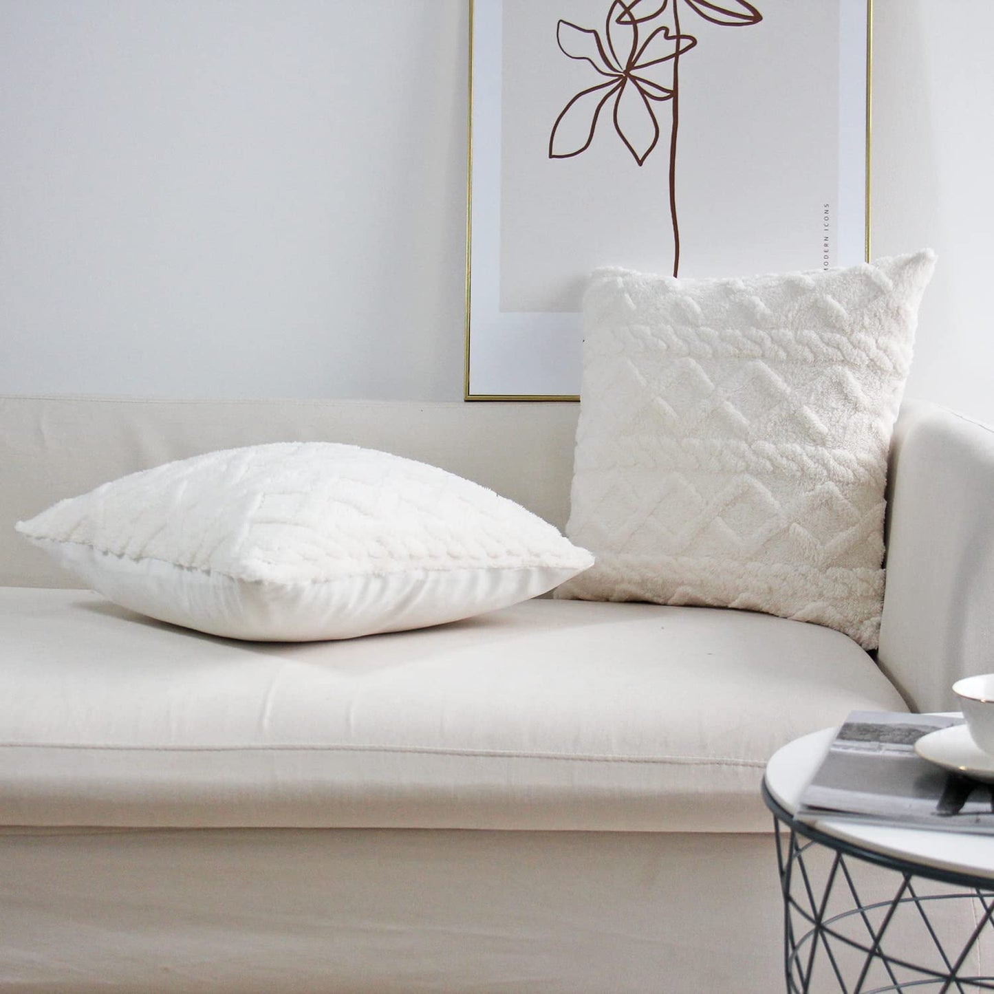 Throw pillow SUPER SOFT 3D FLORAL PATTERN Fur  Pack of 1 throw pillow WITH or WITHOUT insert 18"x18"