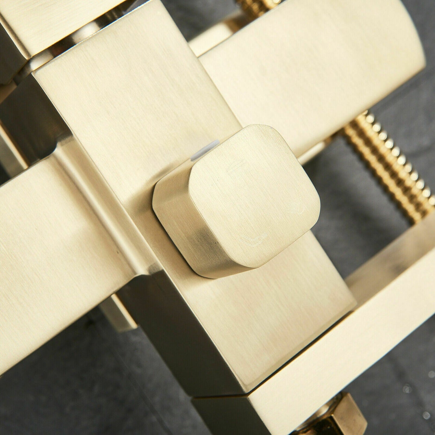 Luxury Brushed Gold 3-Function Exposed Shower Set with Handheld Shower and Tub Spout