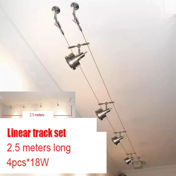 12V Steel Wire Track Spotlights for Commercial and Decorative Lighting