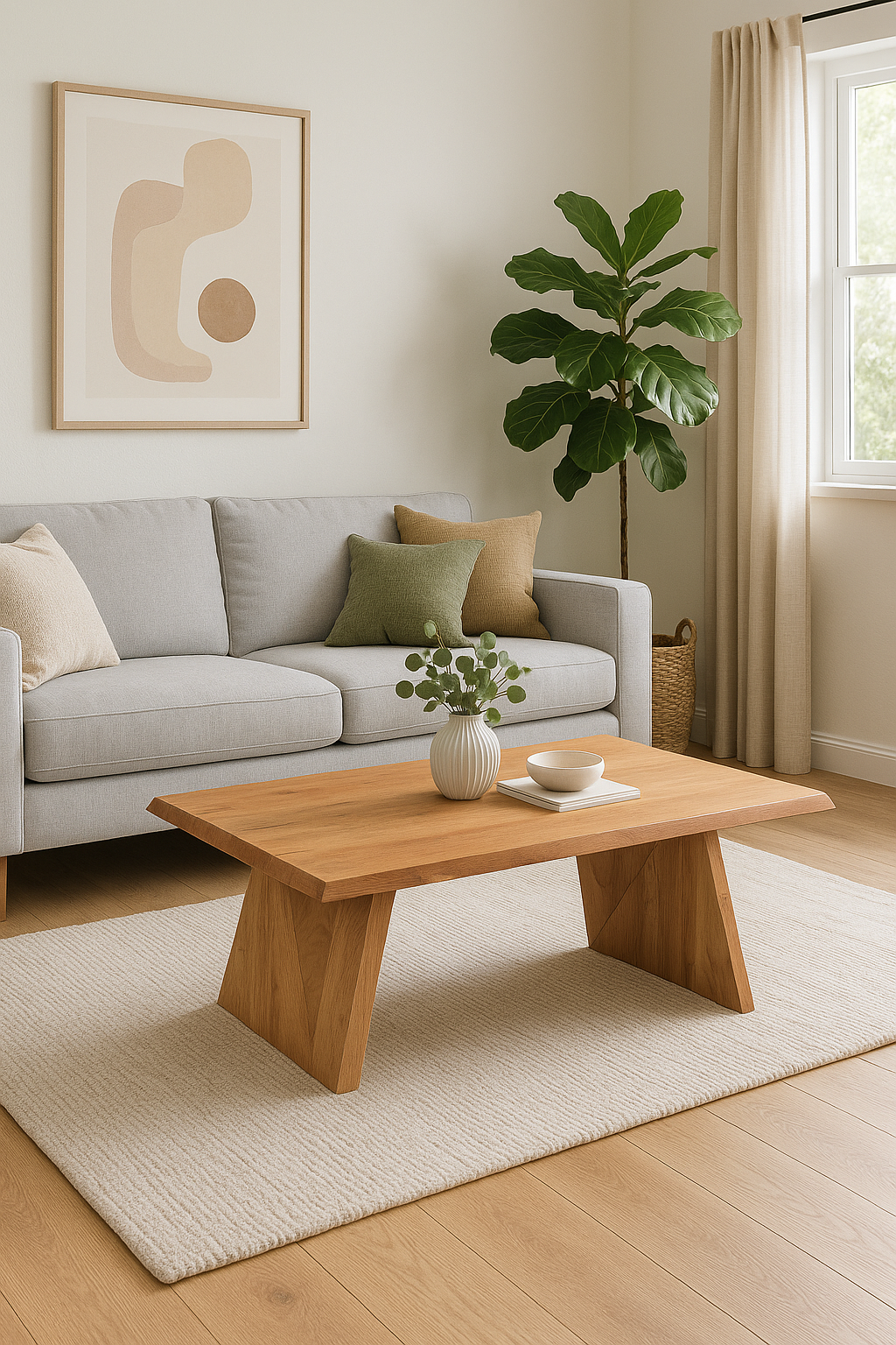 Live Edge Angled leg Coffee Table