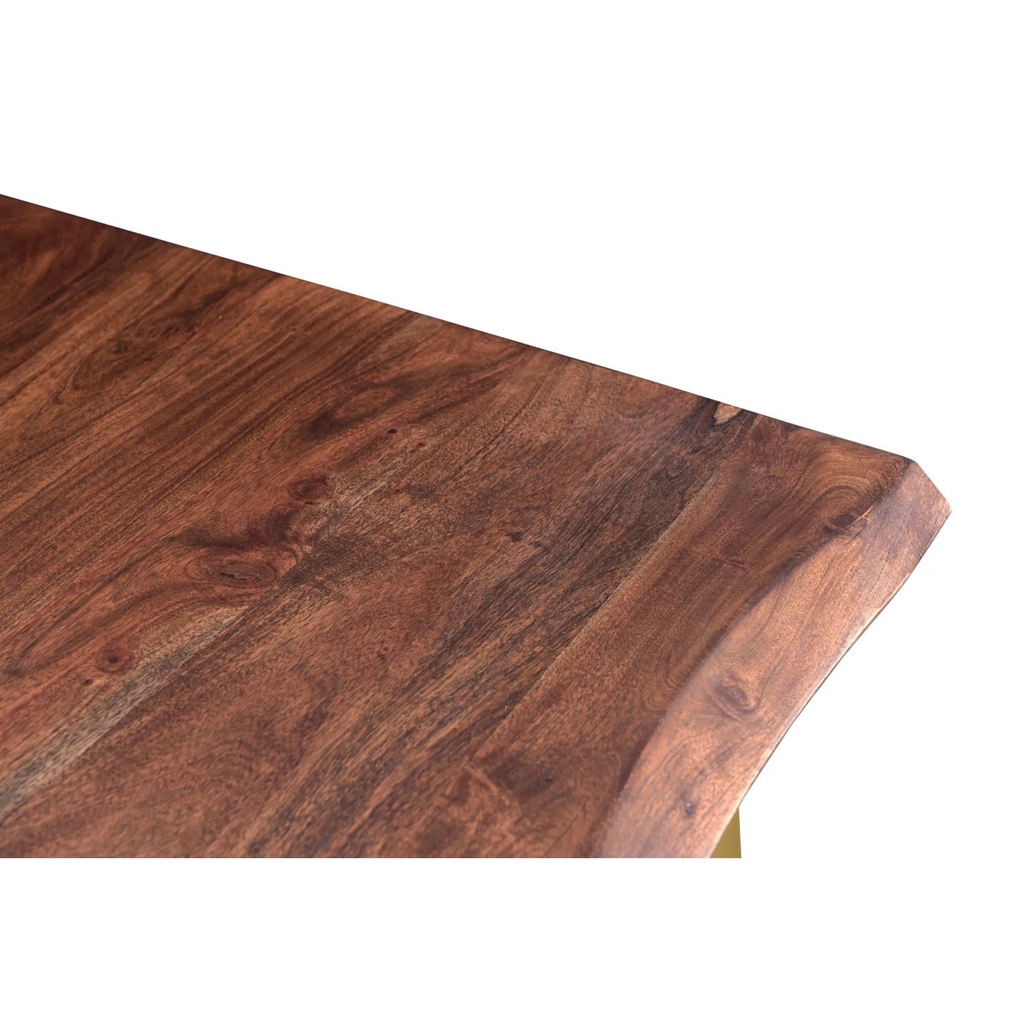Live Edge Dining Table Gold Legs