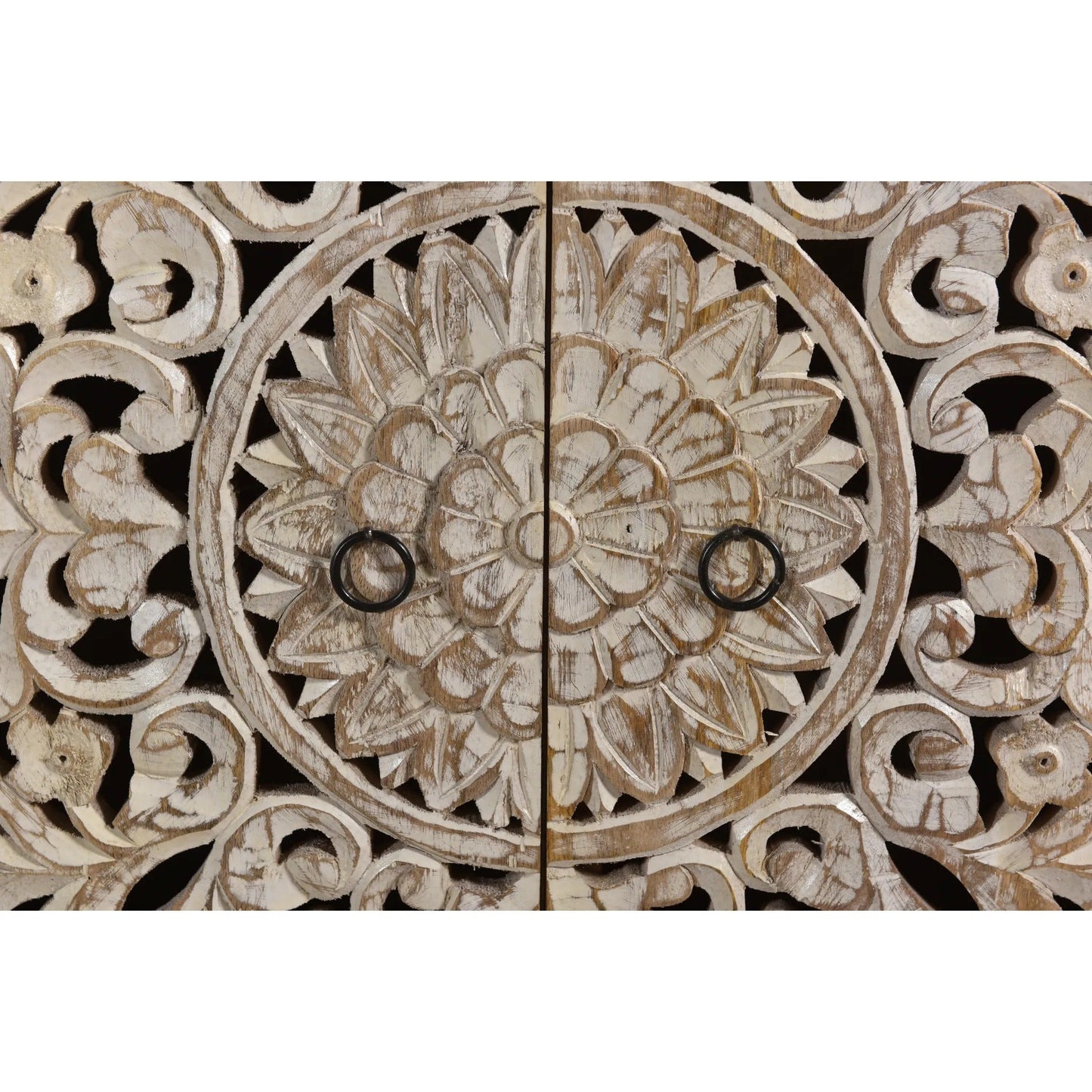 Carved Wooden 4-Door Sideboard