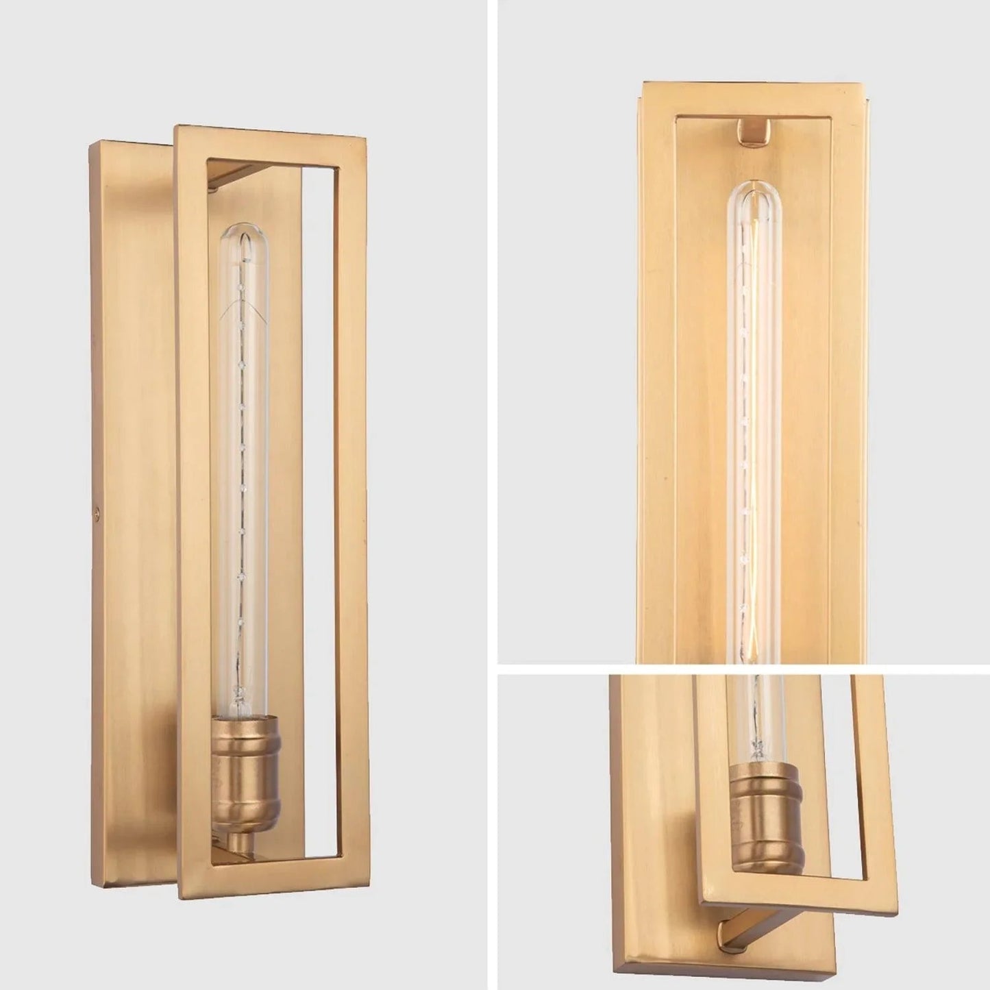 Adelman Gold 1-Light Decorative Dimmable Wall Sconce