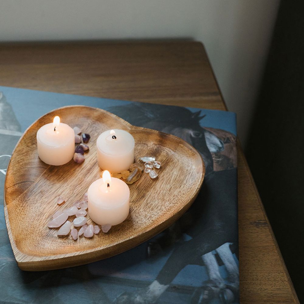 Mango Wood Heart Shaped Catch-all Tray