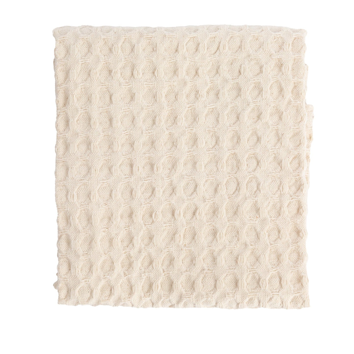 Natural Cream Stonewashed Waffle Weave Kitchen Tea Towel