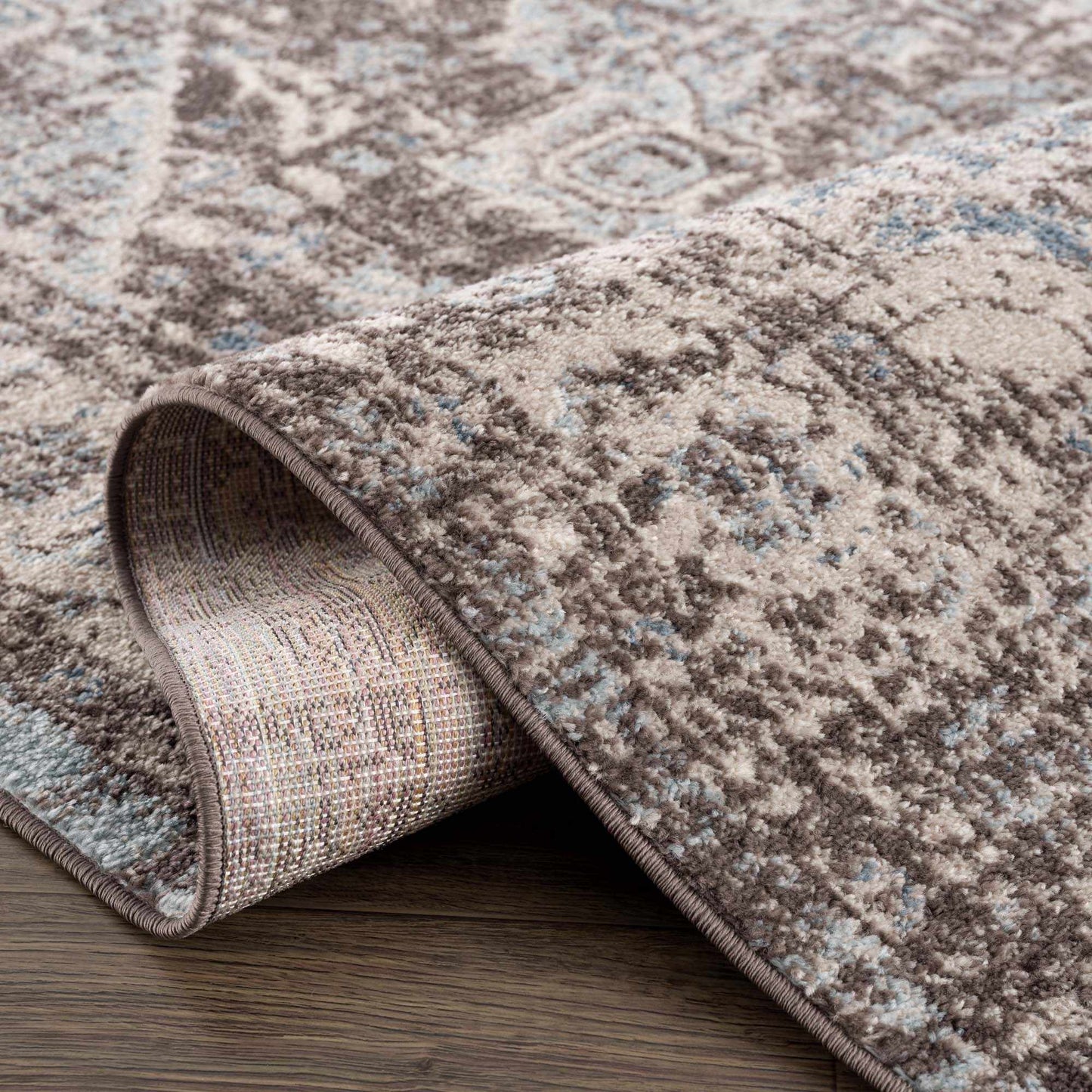 Peeta Dark Brown Medallion Area Rug